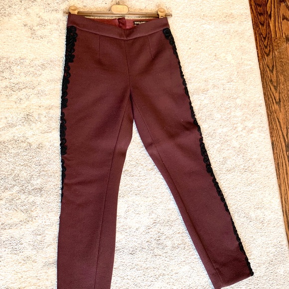 DOLCE & GABBANA Wool Pants with Lace - Picture 5 of 7